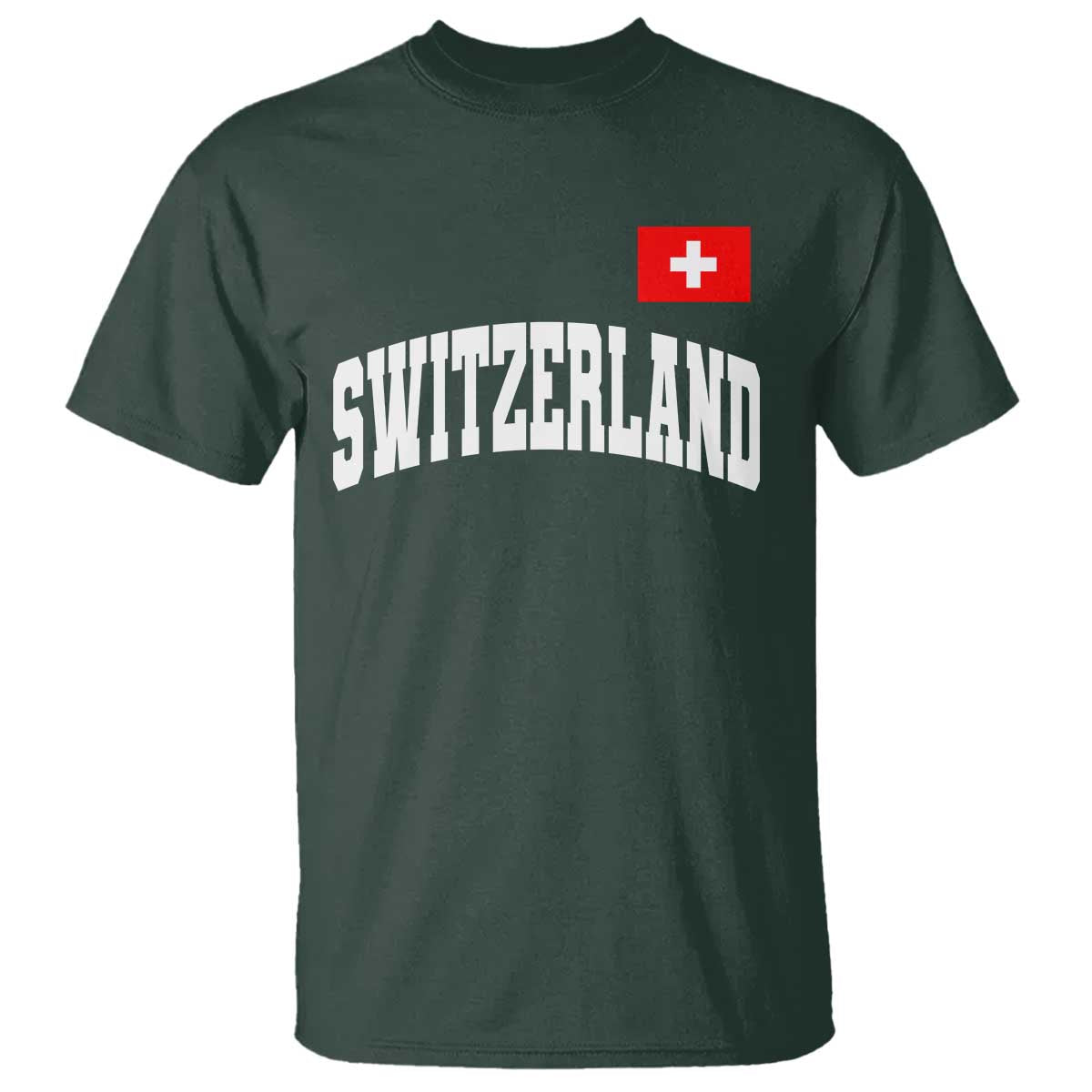 Switzerland Sports Throwback Design T Shirt Vintage Swiss Flag Soccer Jersey Style