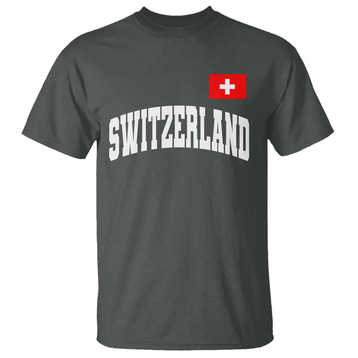 Switzerland Sports Throwback Design T Shirt Vintage Swiss Flag Soccer Jersey Style