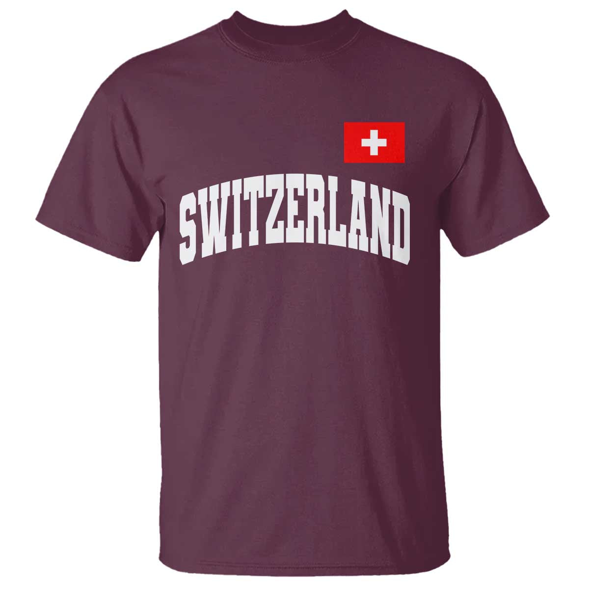 Switzerland Sports Throwback Design T Shirt Vintage Swiss Flag Soccer Jersey Style