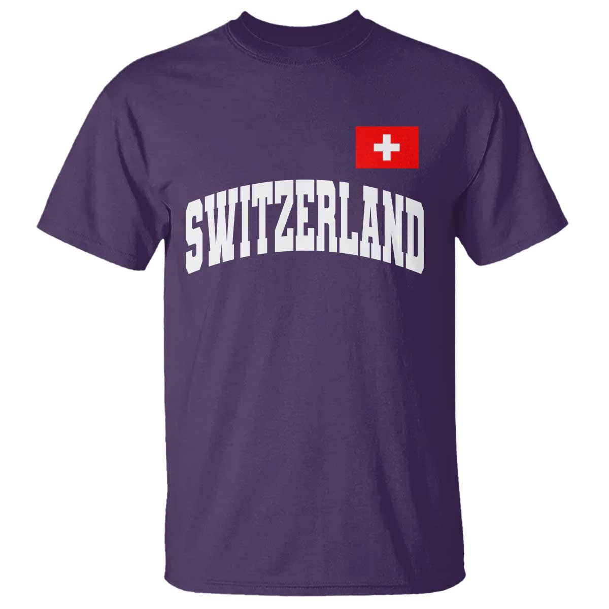 Switzerland Sports Throwback Design T Shirt Vintage Swiss Flag Soccer Jersey Style