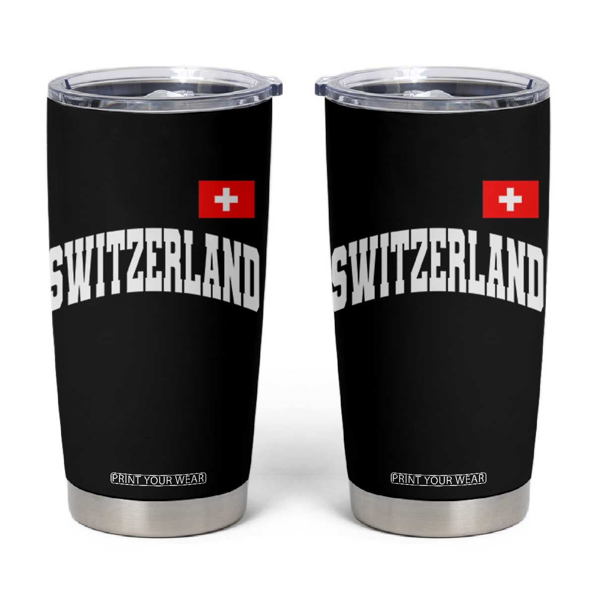 Switzerland Sports Throwback Design Tumbler Cup Vintage Swiss Flag Soccer Jersey Style