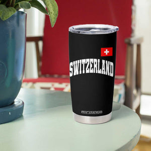 Switzerland Sports Throwback Design Tumbler Cup Vintage Swiss Flag Soccer Jersey Style