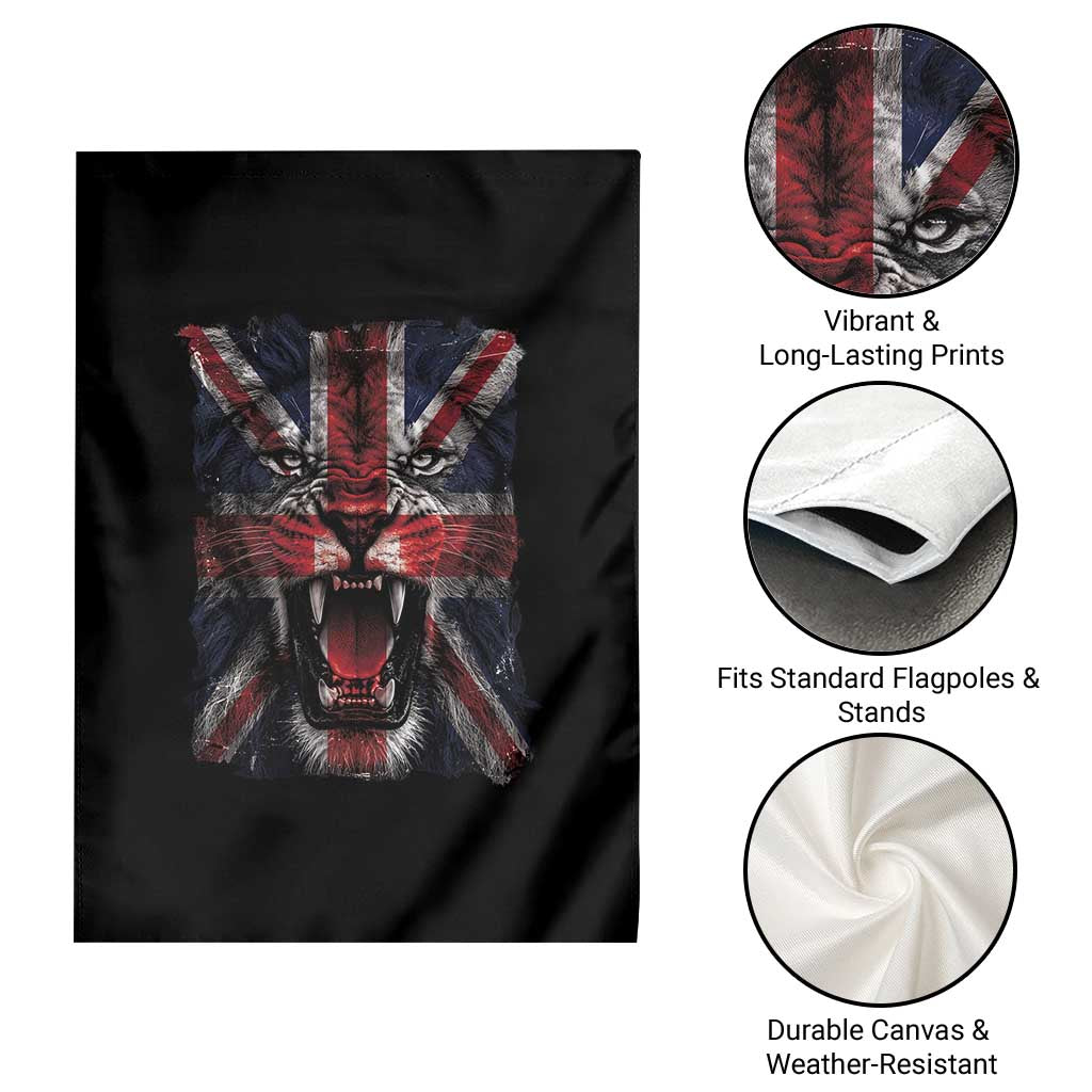 Union Jack Flag Lion Face UK British Great Britain Garden Flag