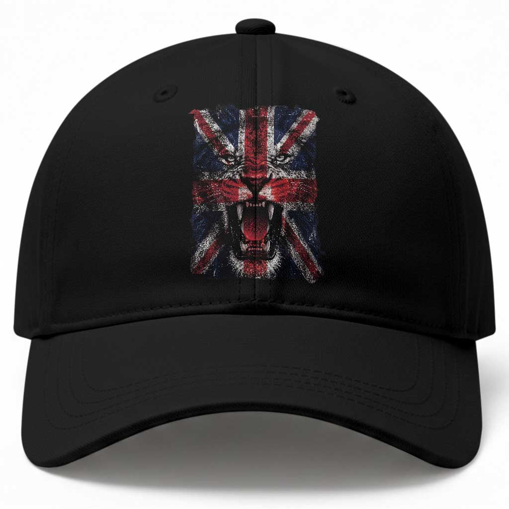 Union Jack Flag Lion Face UK British Great Britain Baseball Cap TS11 Print Your Wear