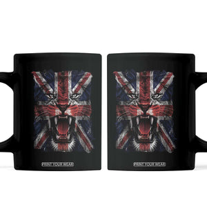 Union Jack Flag Lion Face UK British Great Britain Coffee Mug