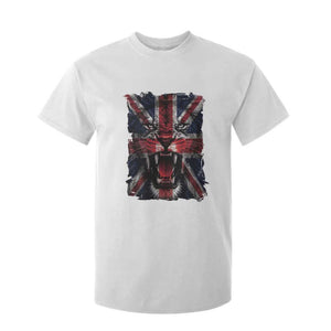 Union Jack Flag Lion Face UK British Great Britain T Shirt For Kid