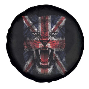 Union Jack Flag Lion Face UK British Great Britain Spare Tire Cover