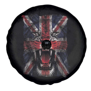 Union Jack Flag Lion Face UK British Great Britain Spare Tire Cover