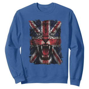 Union Jack Flag Lion Face UK British Great Britain Sweatshirt