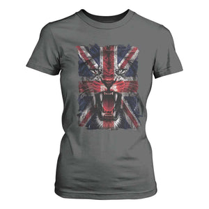 Union Jack Flag Lion Face UK British Great Britain T Shirt For Women