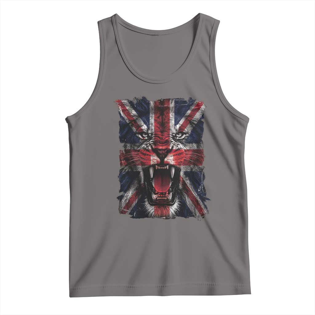 Union Jack Flag Lion Face UK British Great Britain Tank Top