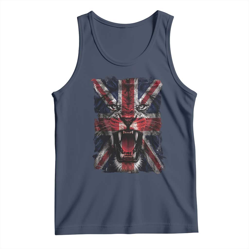 Union Jack Flag Lion Face UK British Great Britain Tank Top