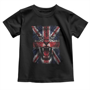 Union Jack Flag Lion Face UK British Great Britain Toddler T Shirt
