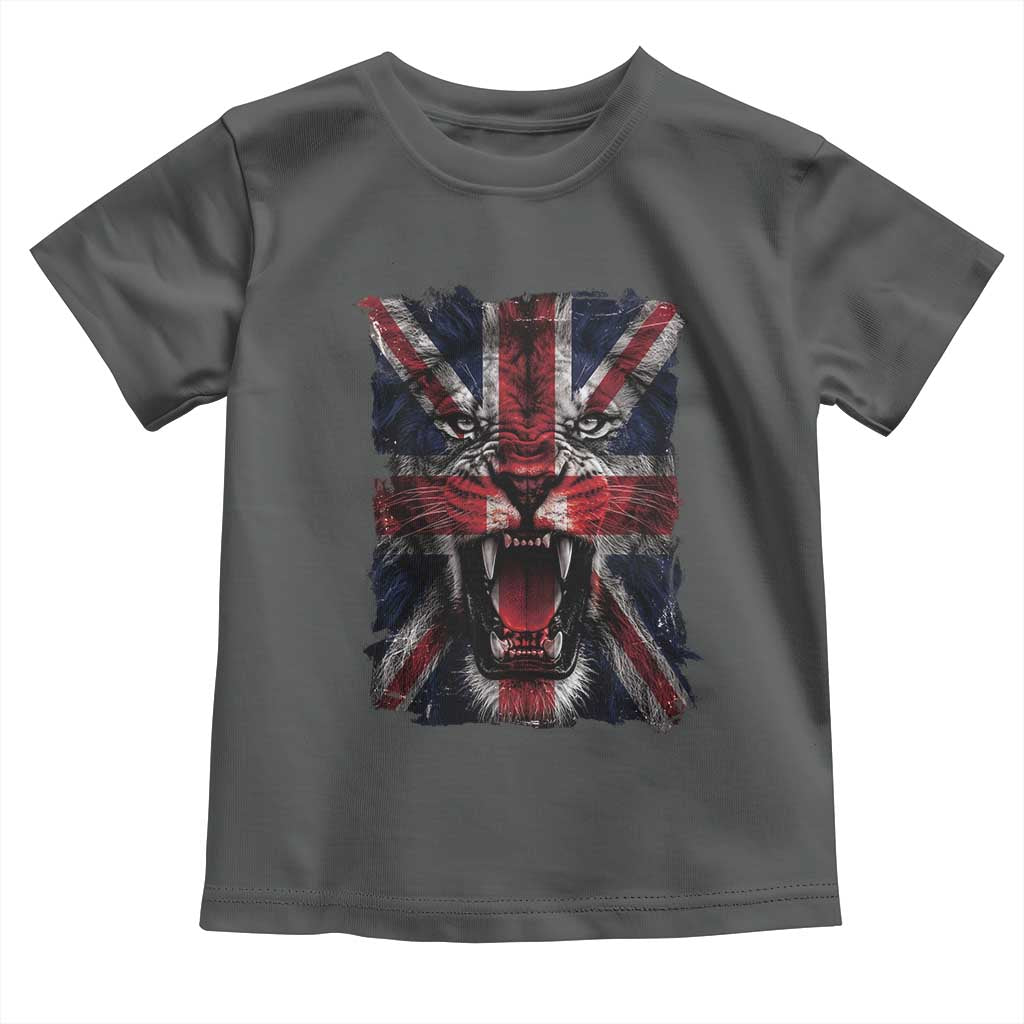 Union Jack Flag Lion Face UK British Great Britain Toddler T Shirt