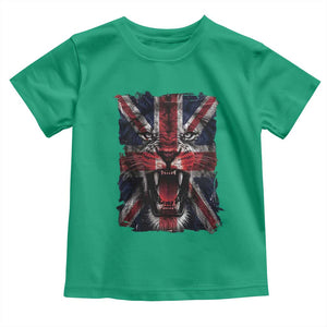 Union Jack Flag Lion Face UK British Great Britain Toddler T Shirt
