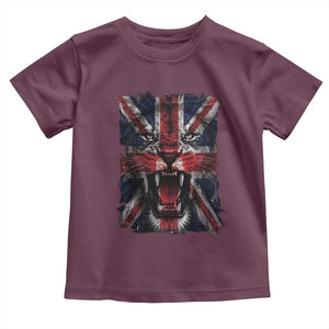 Union Jack Flag Lion Face UK British Great Britain Toddler T Shirt