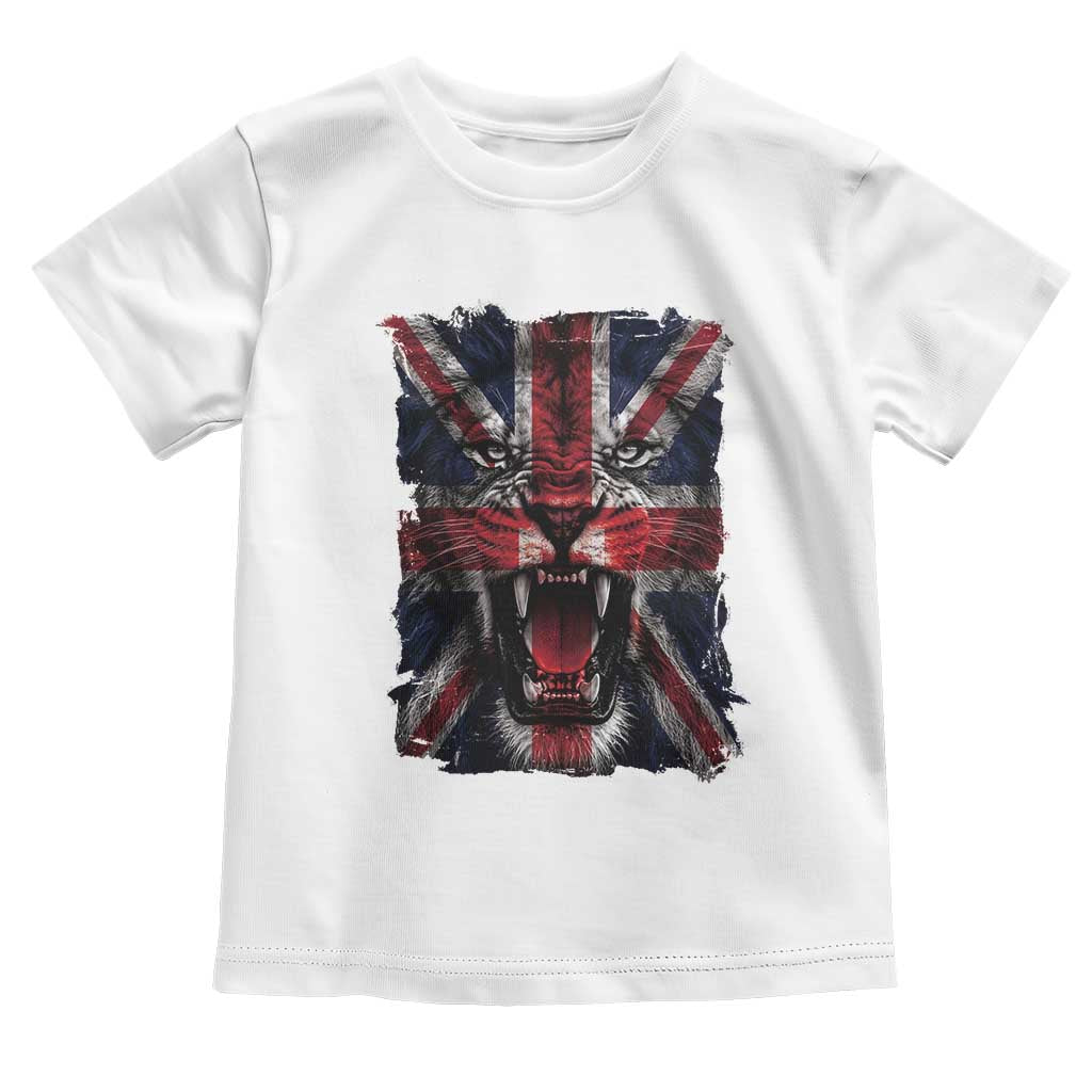Union Jack Flag Lion Face UK British Great Britain Toddler T Shirt