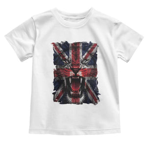 Union Jack Flag Lion Face UK British Great Britain Toddler T Shirt