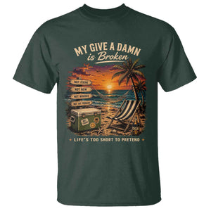 My Give A Damn is Broken Lifes Too Short to Pretend T Shirt Funny Old Man Quote