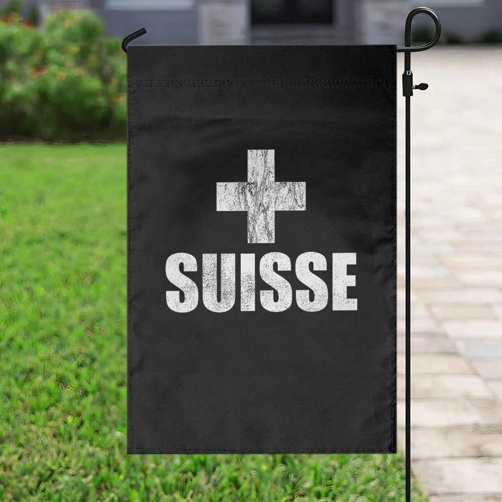 Suisse Swiss French Vintage Cross Flag Switzerland Roots Garden Flag