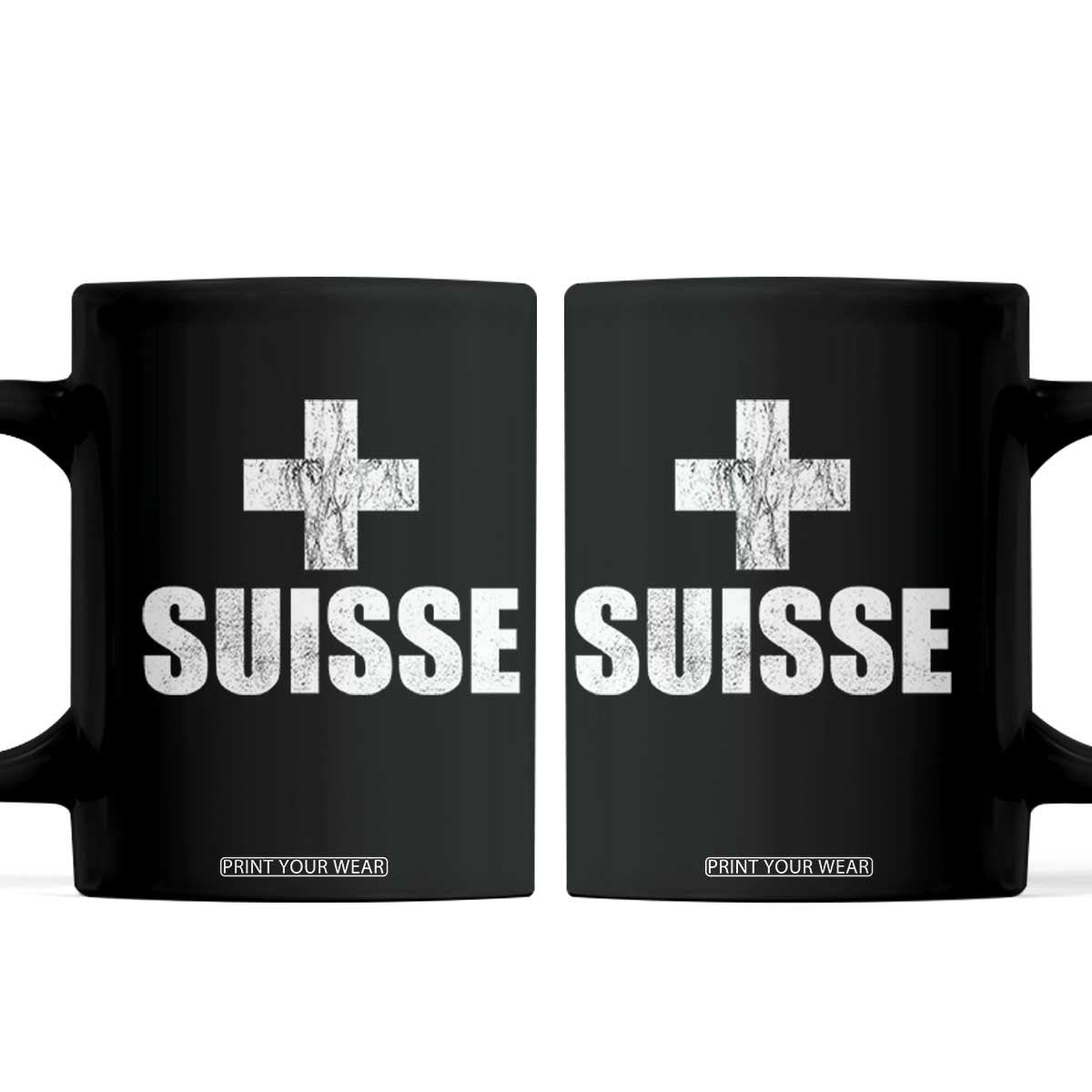 Suisse Swiss French Vintage Cross Flag Switzerland Roots Coffee Mug