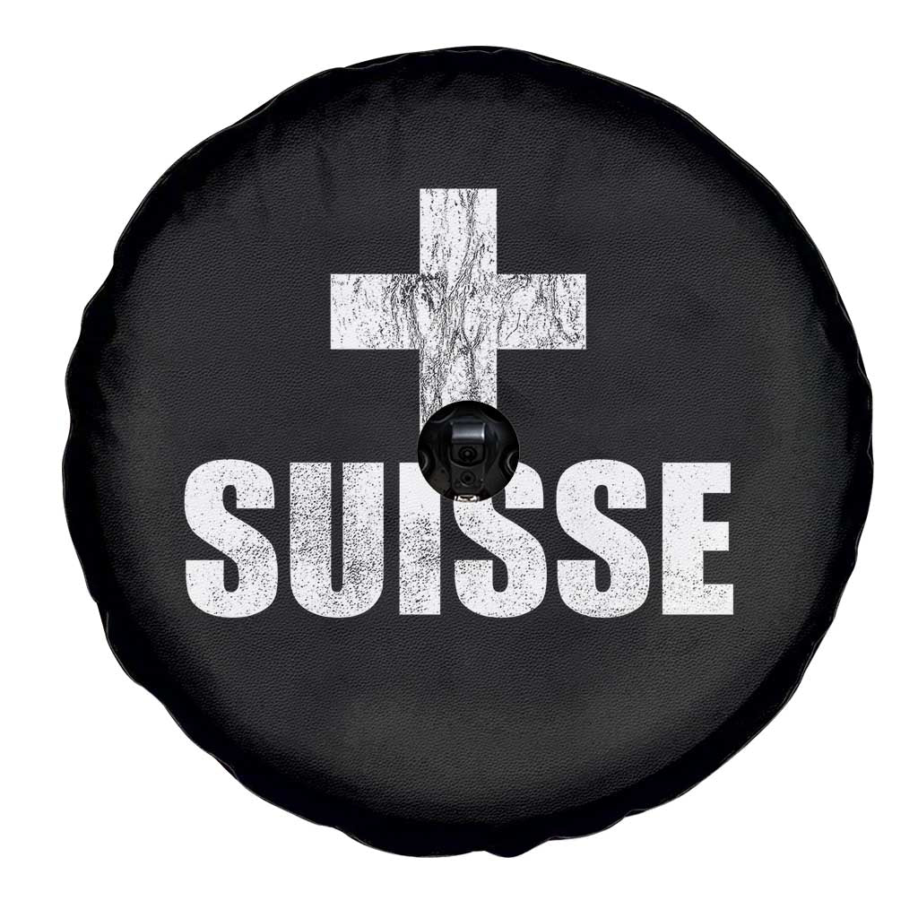 Suisse Swiss French Vintage Cross Flag Switzerland Roots Spare Tire Cover