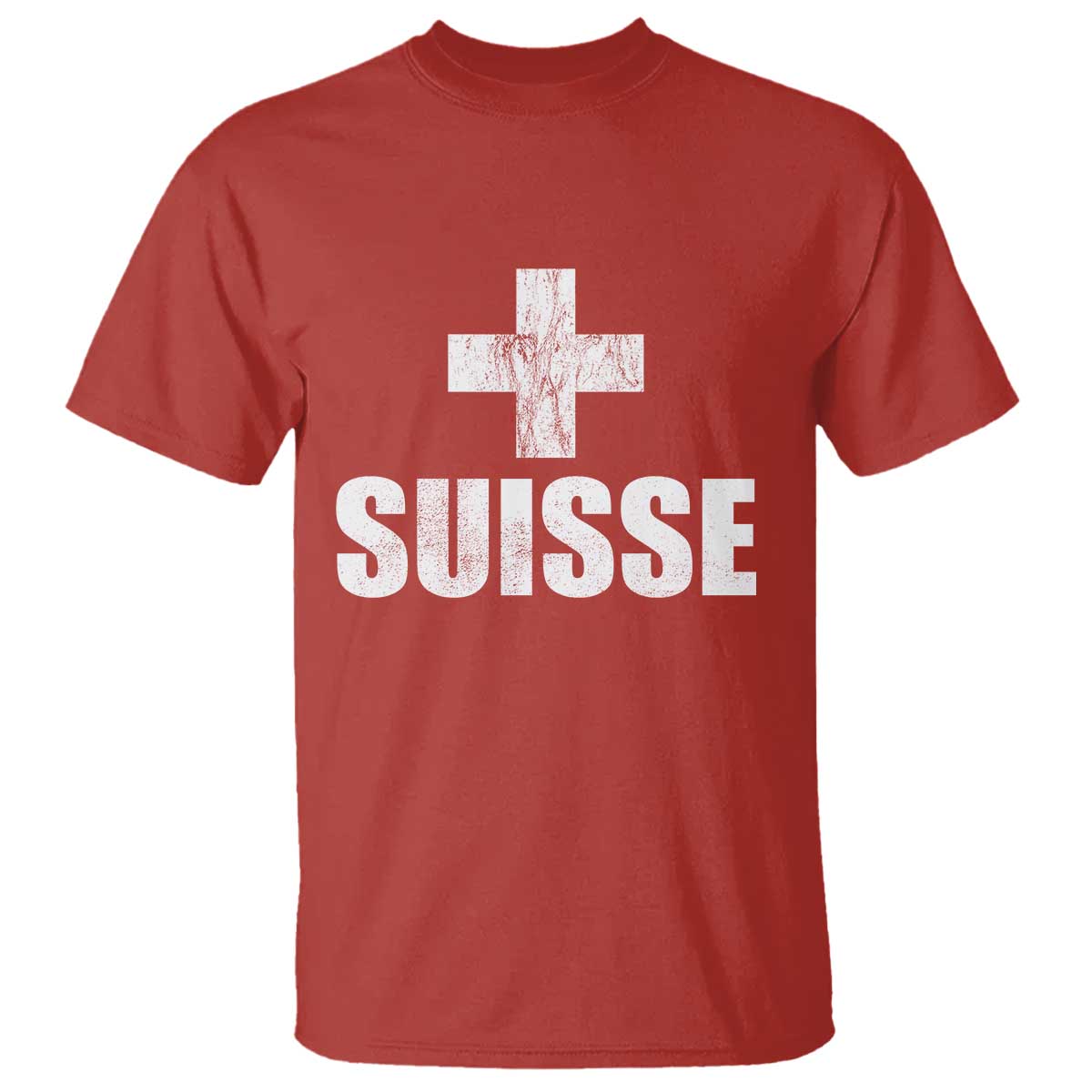 Suisse Swiss French Vintage Cross Flag Switzerland Roots T Shirt