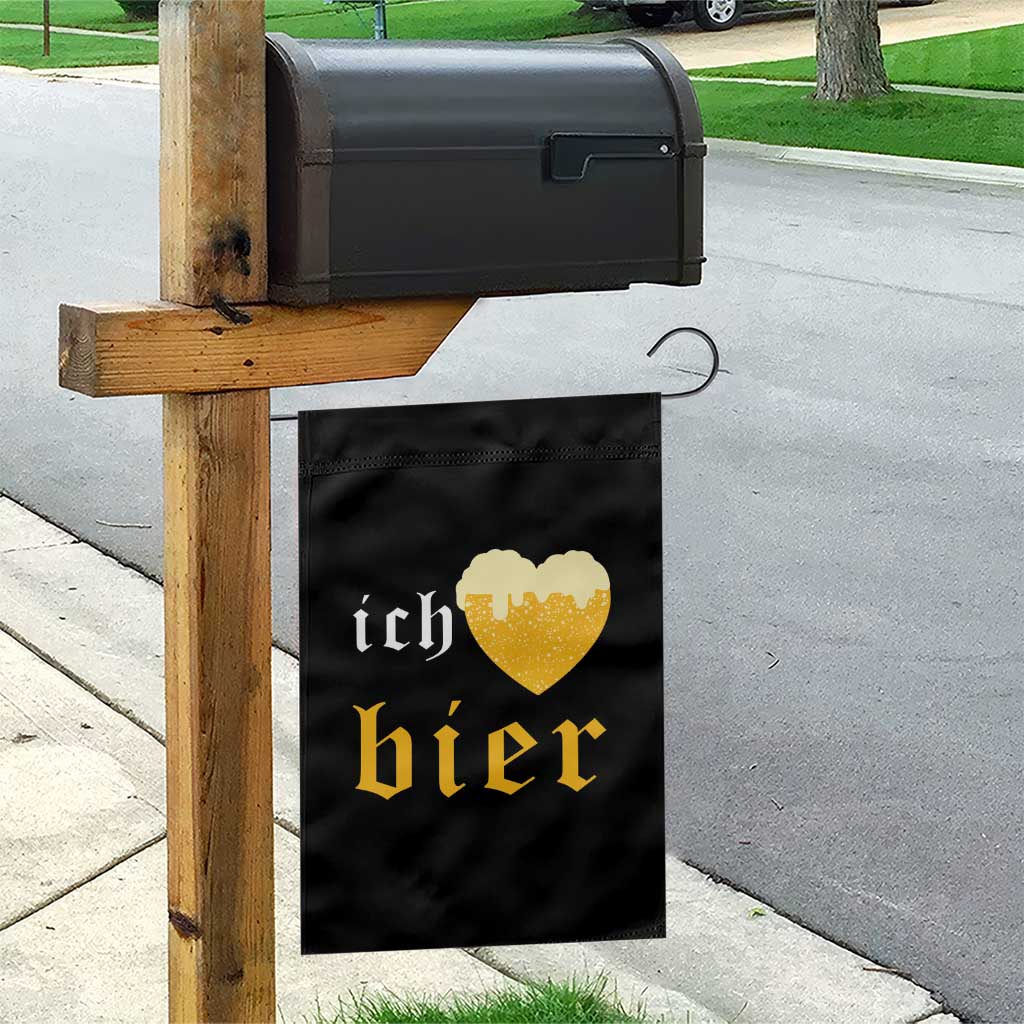 Funny Oktoberfest Garden Flag Ich Liebe Bier Heart German Beer Foam TS11 Print Your Wear