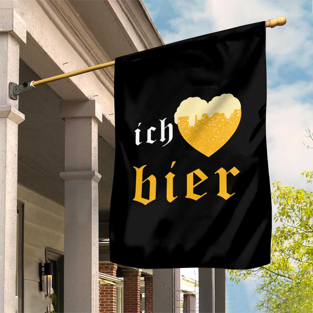 Funny Oktoberfest Garden Flag Ich Liebe Bier Heart German Beer Foam TS11 Print Your Wear