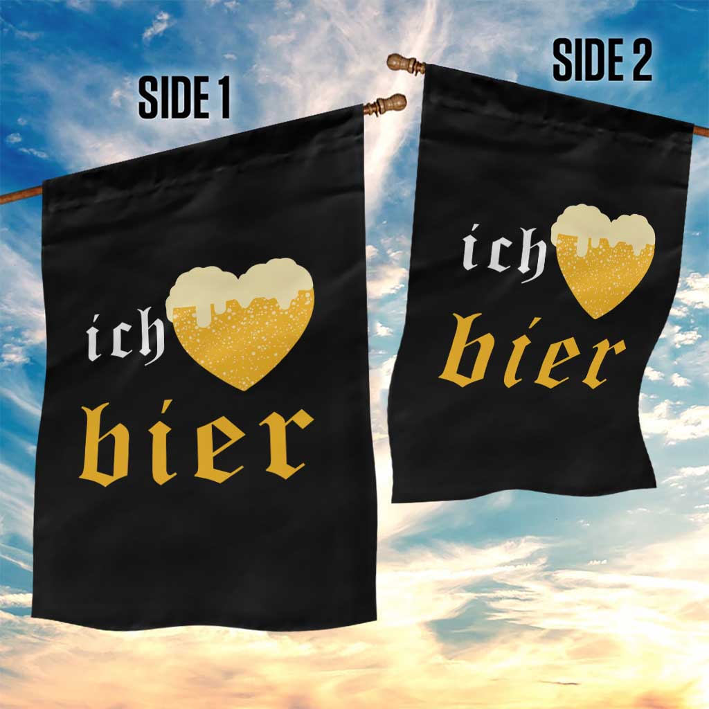 Funny Oktoberfest Garden Flag Ich Liebe Bier Heart German Beer Foam TS11 Print Your Wear