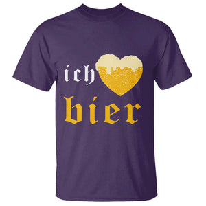 Funny Oktoberfest T Shirt Ich Liebe Bier Heart German Beer Foam TS11 Purple Print Your Wear