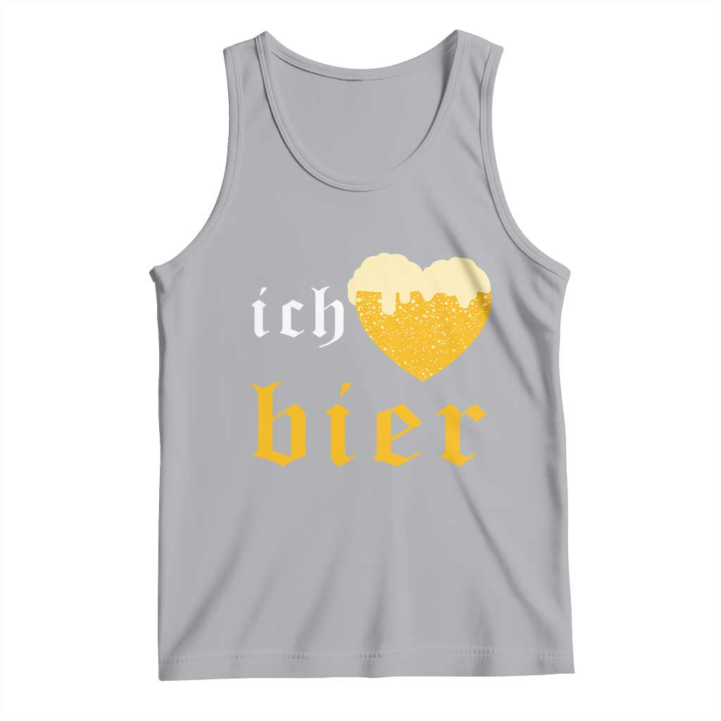 Funny Oktoberfest Tank Top Ich Liebe Bier Heart German Beer Foam TS11 Athletic Heather Print Your Wear
