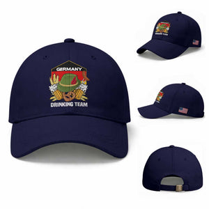 Germany Drinking Team Baseball Cap Germany Beer Festivals Oktoberfest Alpine hat Barley TS11 Baseball Cap Universal Fit Dark Blue Print Your Wear