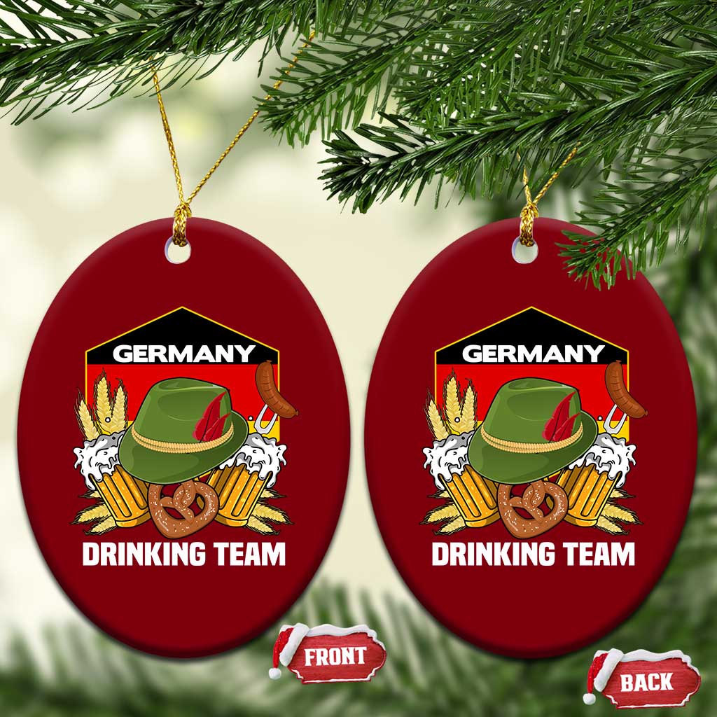Germany Drinking Team Ceramic Ornament Germany Beer Festivals Oktoberfest Alpine hat Barley TS11 Print Your Wear