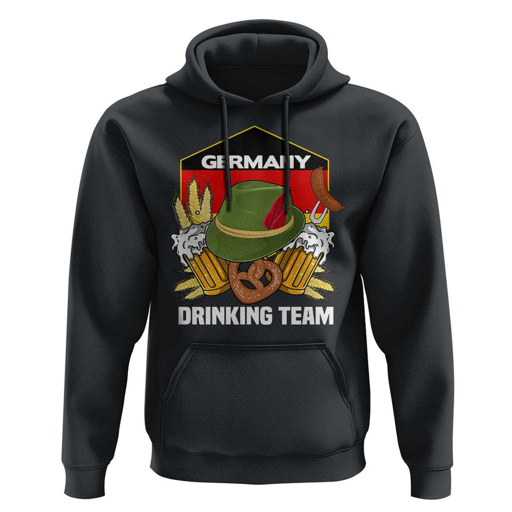 Germany Drinking Team Hoodie Germany Beer Festivals Oktoberfest Alpine hat Barley TS11 Black Print Your Wear