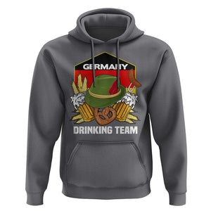 Germany Drinking Team Hoodie Germany Beer Festivals Oktoberfest Alpine hat Barley TS11 Charcoal Print Your Wear