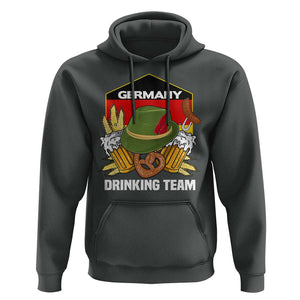 Germany Drinking Team Hoodie Germany Beer Festivals Oktoberfest Alpine hat Barley TS11 Dark Heather Print Your Wear