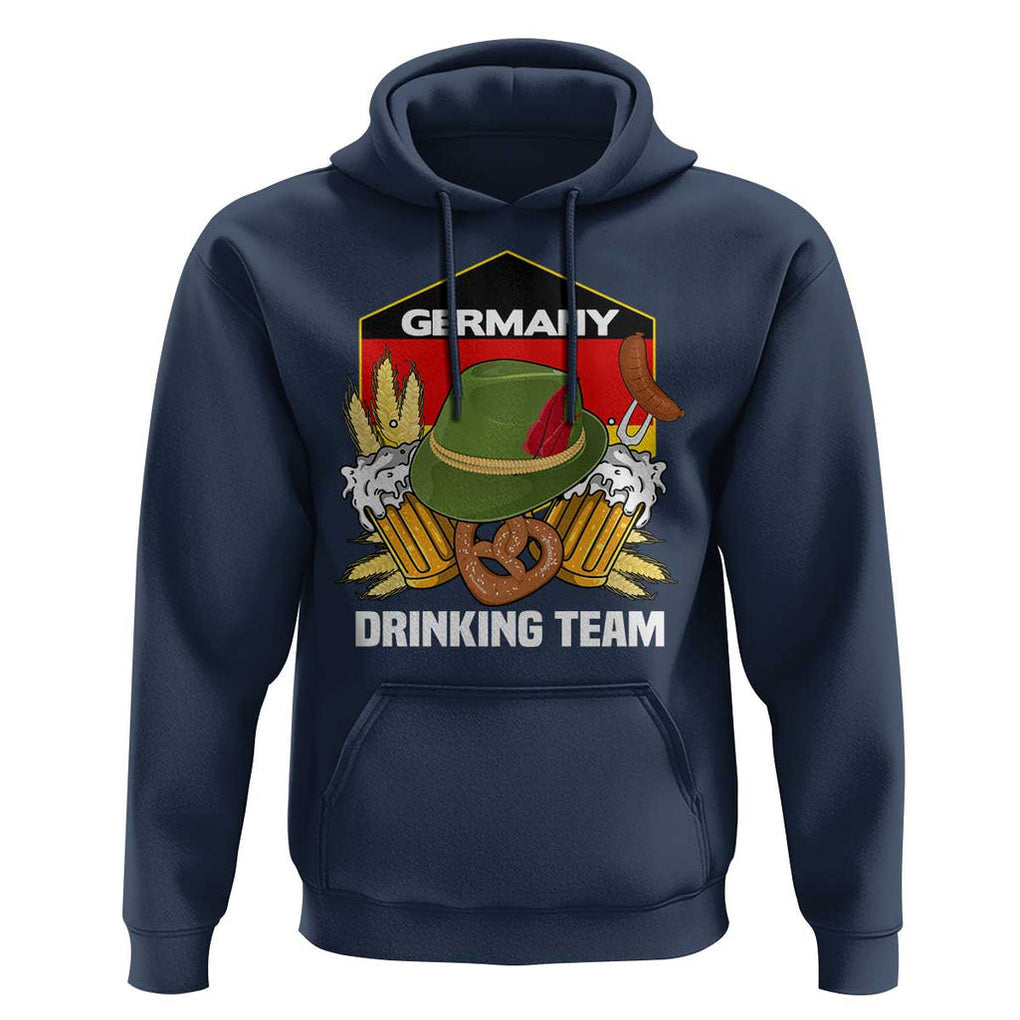Germany Drinking Team Hoodie Germany Beer Festivals Oktoberfest Alpine hat Barley TS11 Navy Print Your Wear