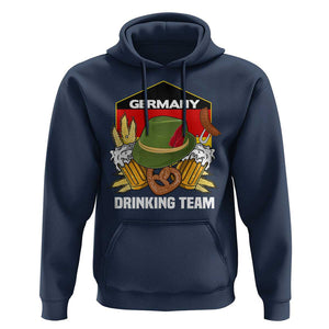 Germany Drinking Team Hoodie Germany Beer Festivals Oktoberfest Alpine hat Barley TS11 Navy Print Your Wear