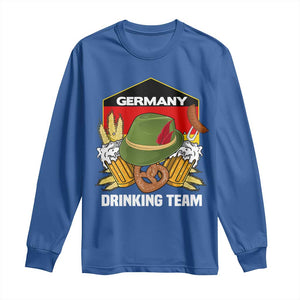 Germany Drinking Team Long Sleeve Shirt Germany Beer Festivals Oktoberfest Alpine hat Barley TS11 Royal Blue Print Your Wear