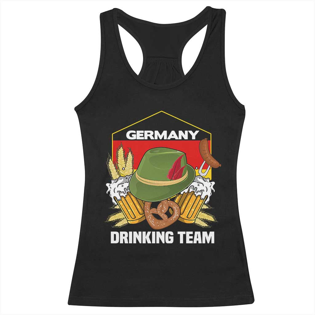 Germany Drinking Team Racerback Tank Top Germany Beer Festivals Oktoberfest Alpine hat Barley TS11 Black Print Your Wear