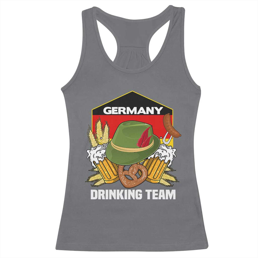 Germany Drinking Team Racerback Tank Top Germany Beer Festivals Oktoberfest Alpine hat Barley TS11 Charcoal Print Your Wear
