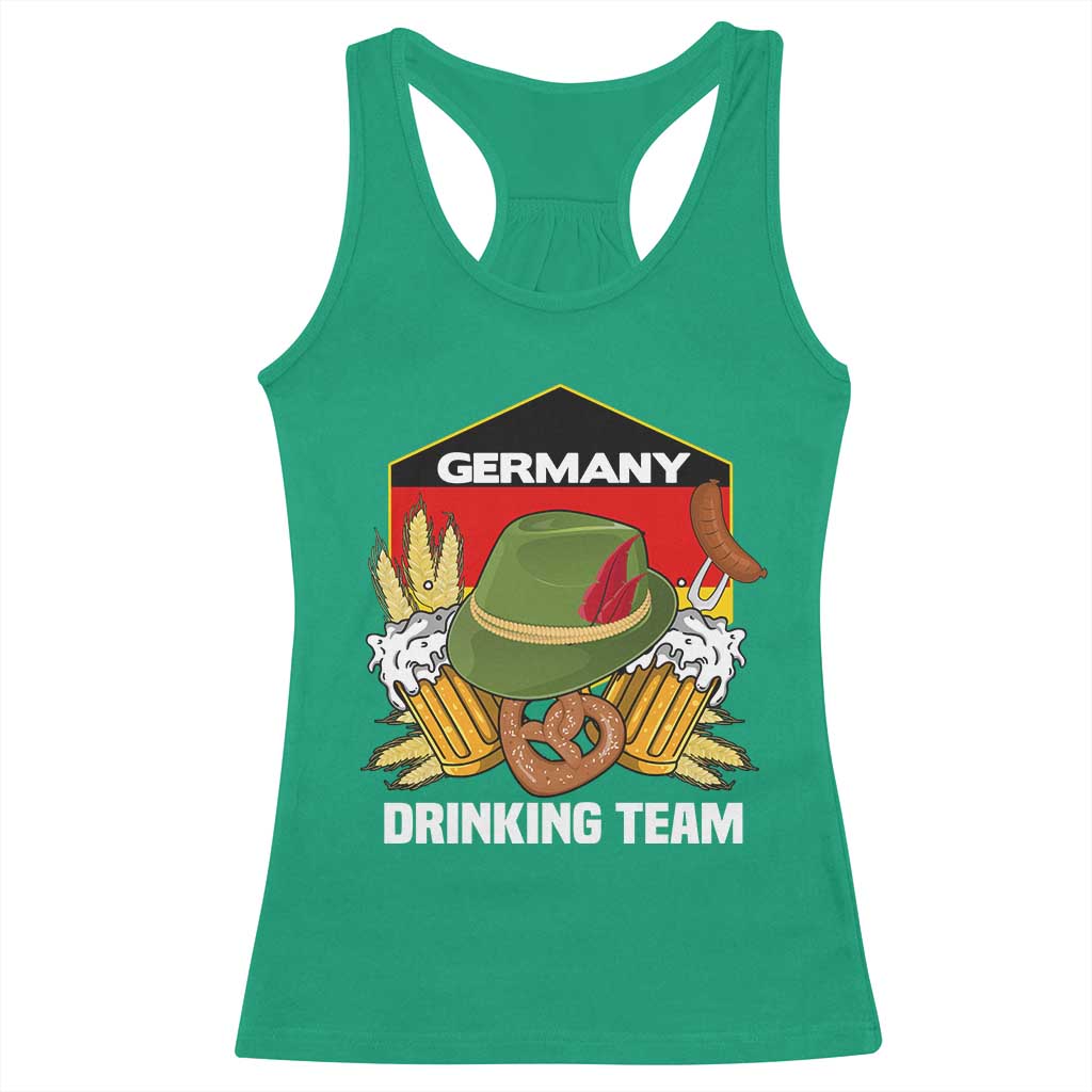 Germany Drinking Team Racerback Tank Top Germany Beer Festivals Oktoberfest Alpine hat Barley TS11 Irish Green Print Your Wear