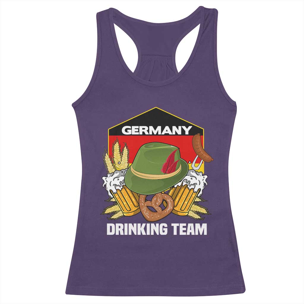 Germany Drinking Team Racerback Tank Top Germany Beer Festivals Oktoberfest Alpine hat Barley TS11 Purple Print Your Wear