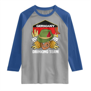 Germany Drinking Team Raglan Shirt Germany Beer Festivals Oktoberfest Alpine hat Barley TS11 Sport Gray Royal Print Your Wear
