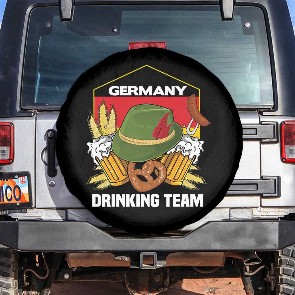 Germany Drinking Team Spare Tire Cover Germany Beer Festivals Oktoberfest Alpine hat Barley TS11 No hole Black Print Your Wear