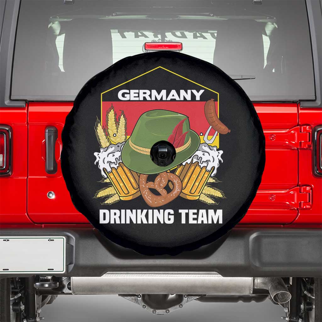 Germany Drinking Team Spare Tire Cover Germany Beer Festivals Oktoberfest Alpine hat Barley TS11 Black Print Your Wear