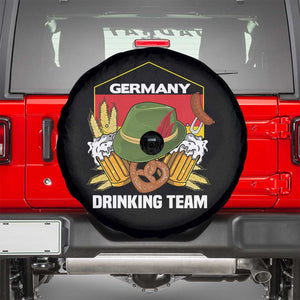 Germany Drinking Team Spare Tire Cover Germany Beer Festivals Oktoberfest Alpine hat Barley TS11 Black Print Your Wear