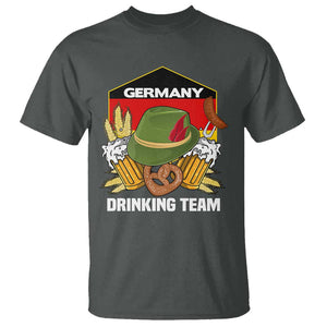 Germany Drinking Team T Shirt Germany Beer Festivals Oktoberfest Alpine hat Barley TS11 Dark Heather Print Your Wear
