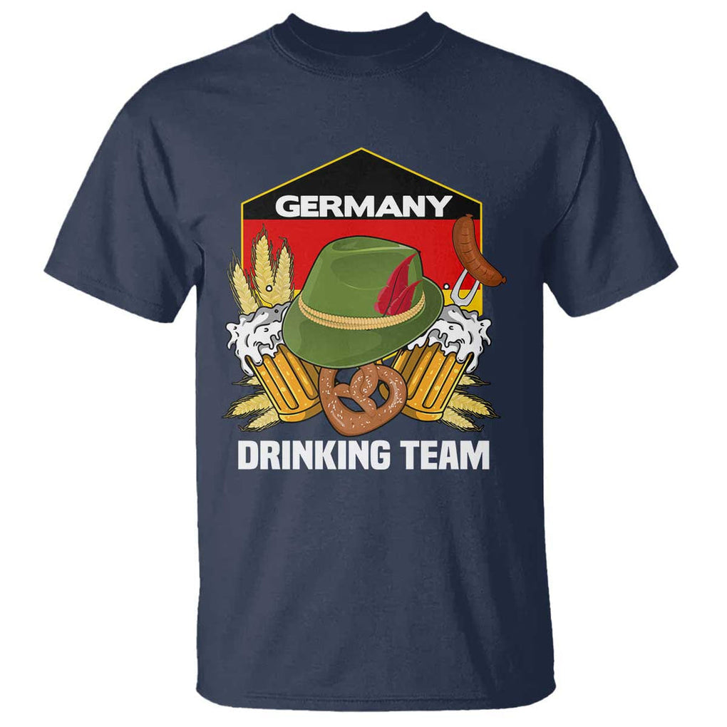 Germany Drinking Team T Shirt Germany Beer Festivals Oktoberfest Alpine hat Barley TS11 Navy Print Your Wear